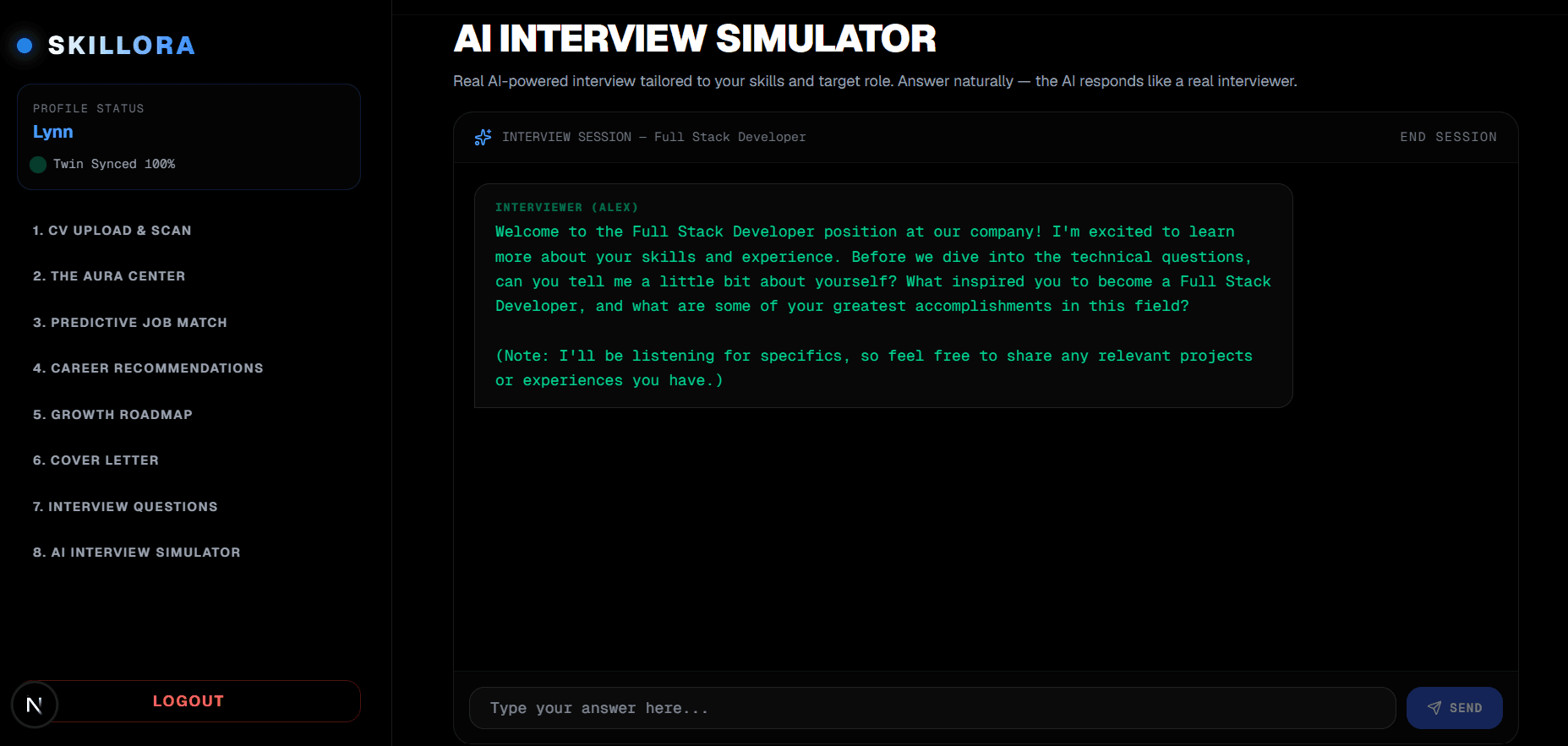 AI interview simulator