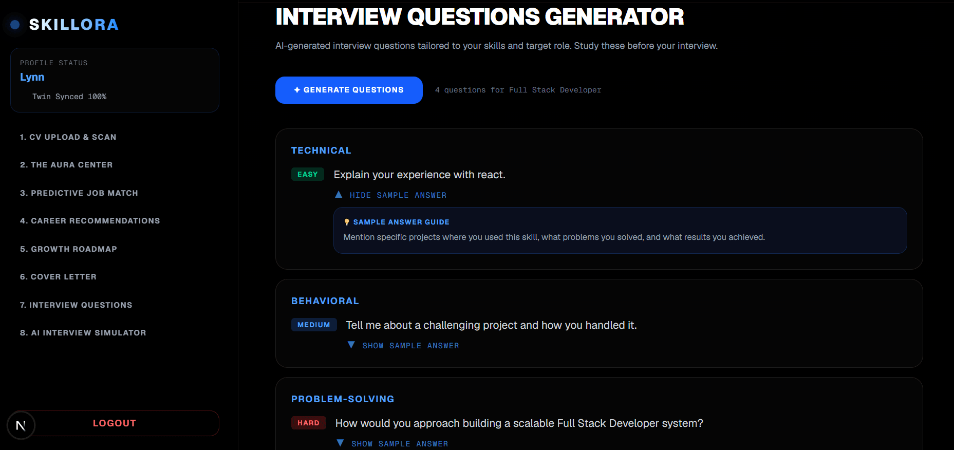 Role-based interview questions