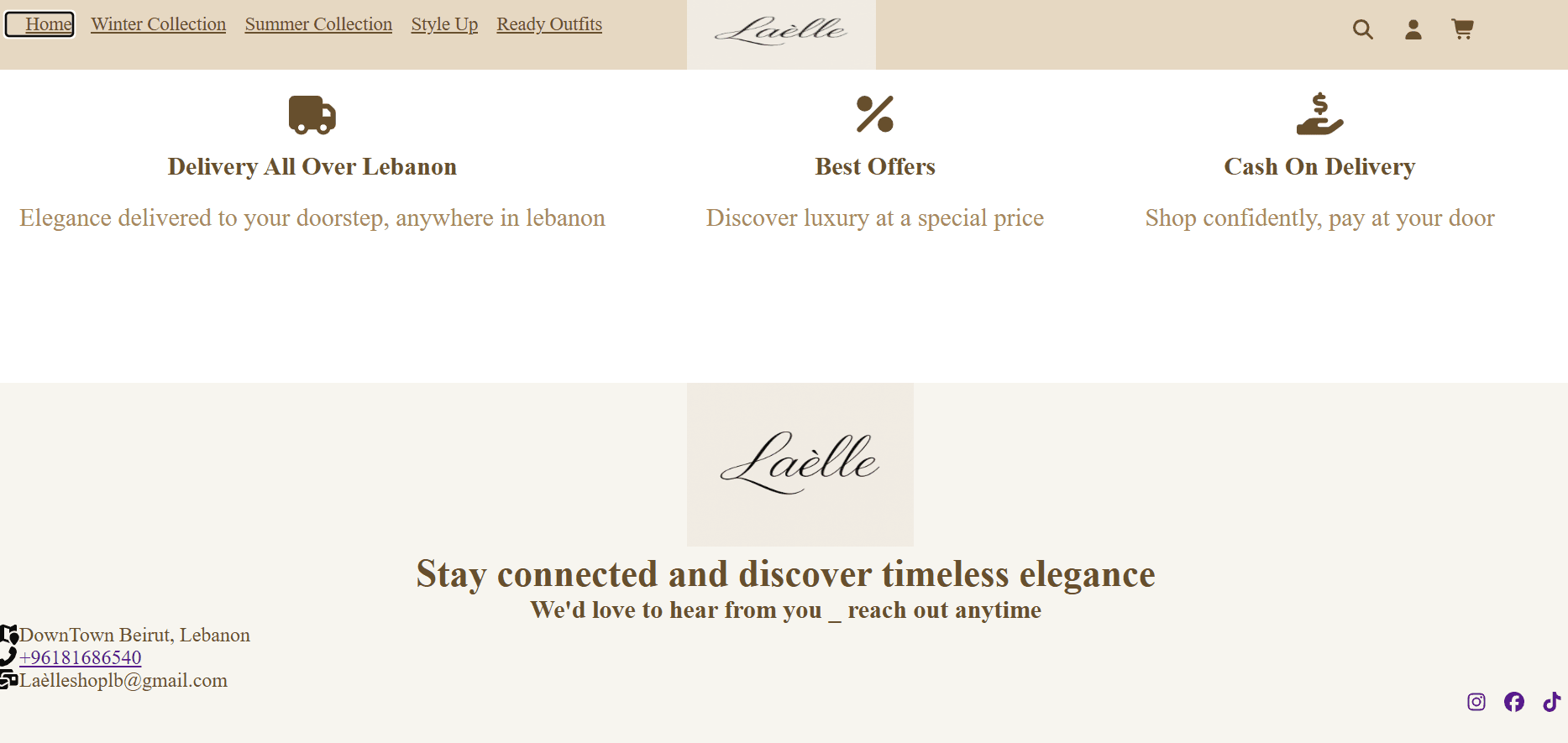 Footer and brand details