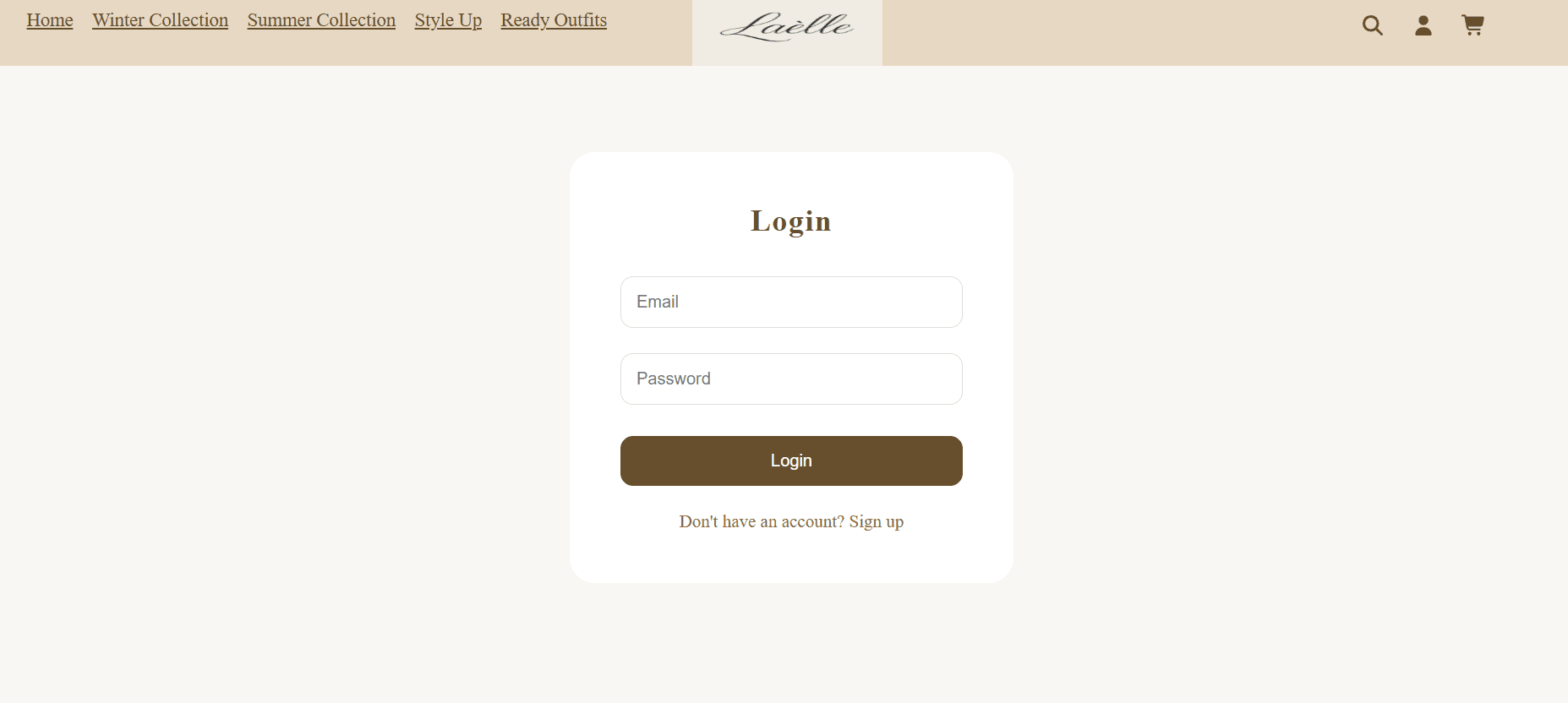 Login and account