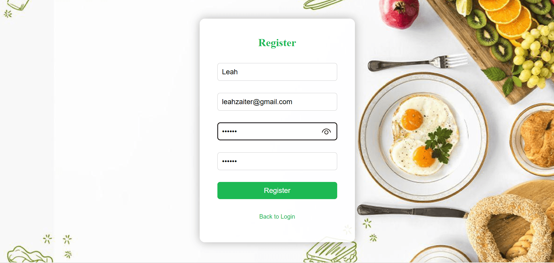 Sign up and account creation